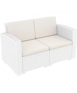 MONACO WHITE 2ΘΕΣ.ΚΑΝΑΠΕΣ ΜΕ ΜΑΞ. ΠΟΛ/ΝΙΟΥ 140Χ79Χ79εκ.