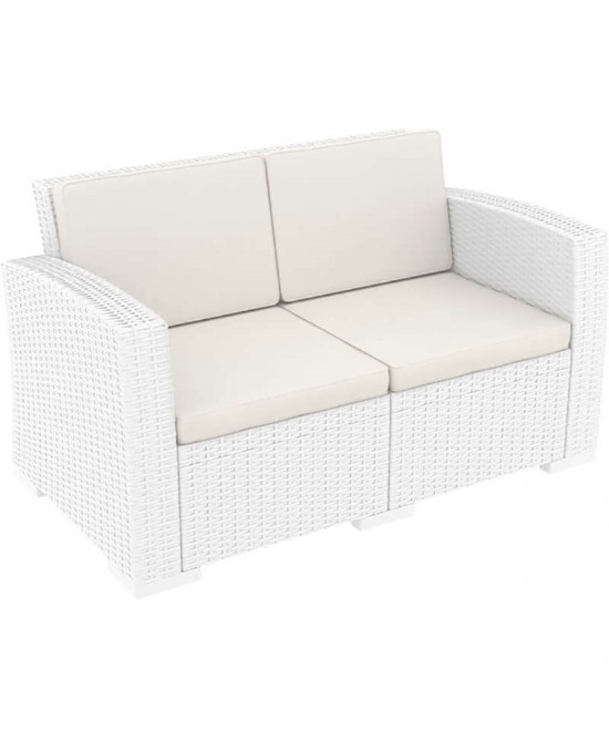 MONACO WHITE 2ΘΕΣ.ΚΑΝΑΠΕΣ ΜΕ ΜΑΞ. ΠΟΛ/ΝΙΟΥ 140Χ79Χ79εκ.