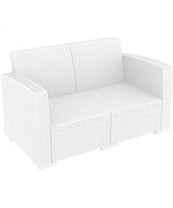 MONACO WHITE 2ΘΕΣΙΟΣ ΚΑΝΑΠΕΣ ΠΟΛ/ΝΙΟΥ 140X79X79εκ.