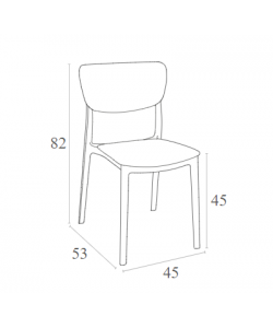 MONNA BLACK ΚΑΡΕΚΛΑ ΠΟΛ/ΝΙΟΥ 45Χ53Χ82εκ.