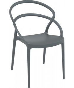 PIA DARK GREY ΚΑΡΕΚΛΑ ΠΟΛ/ΝΙΟΥ 54Χ56Χ82εκ.