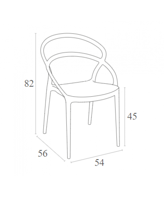 PIA RED ΚΑΡΕΚΛΑ ΠΟΛ/ΝΙΟΥ 54Χ56Χ82εκ.