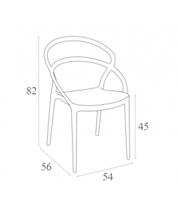 PIA YELLOW ΚΑΡΕΚΛΑ ΠΟΛ/ΝΙΟΥ 54Χ56Χ82εκ.