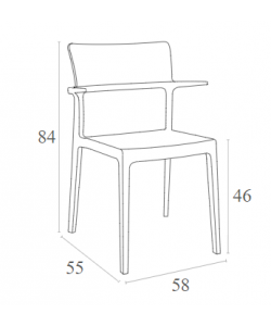 PLUS WHITE ΠΟΛΥΘΡΟΝΑ ΠΟΛ/ΝΙΟΥ 58X55X84εκ.