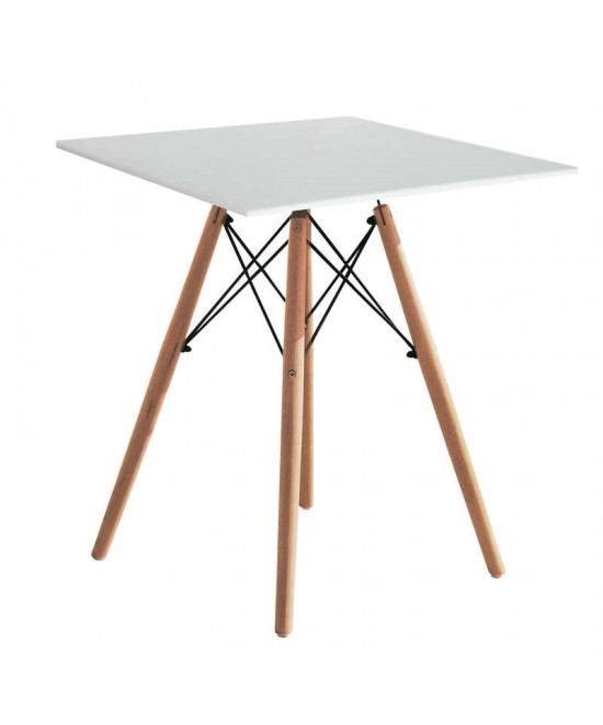 RANDY OFF WHITE 70X70Χ72εκ. ΤΡΑΠΕΖΙ ΞYΛO/MDF