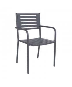 RISTRETTO ΑΝΘΡΑΚΙ ΜΕΤΑΛΛΙΚΗ ΠΟΛΥΘΡΟΝΑ 52X52X85εκ.