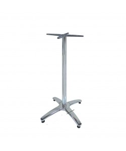 ROMAN 4ΝΥΧΗ 64X64Χ108εκ.(Σ/Ρ)ΨΗΛΗ ΒΑΣΗ ΑΛΟΥΜ/INOX ΜΕ ΡΕΓ/ΡΟΥΣ