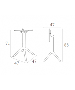 SKY BLACK ΒΑΣΗ ΠΤΥΣ/ΝΗ ΠΟΛ/ΝΙΟΥ 47Χ47Χ71εκ.
