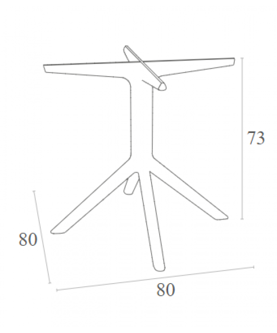 SKY TAUPE ΒΑΣΗ 80X80X73εκ. ΠΟΛ/ΝΙΟΥ