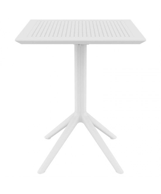 SKY WHITE 60Χ60X74εκ. ΤΡΑΠΕΖΙ ΠΤΥΣ/ΝΟ ΠΟΛ/ΝΙΟΥ