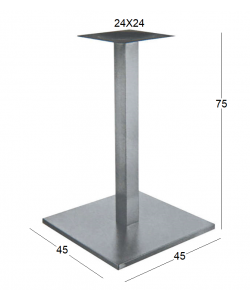 SONORA PROMO 45Χ45Χ75εκ.(Π/Ρ)ΒΑΣΗ INOX ΜΕ ΡΕΓ/ΡΟΥΣ
