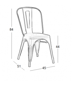 TEXAS ΚΑΡΕΚΛΑ ΜΑΥΡΗ ΜΑΤ ΜΕΤΑΛΛΙΚΗ 45Χ51Χ84εκ.