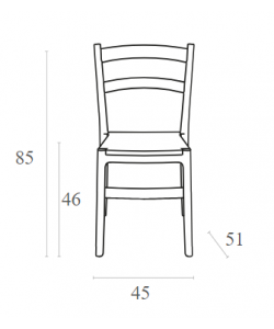 TIFFANY DARK GREY ΚΑΡΕΚΛΑ ΠΟΛ/ΝΙΟΥ 45Χ51Χ85εκ.