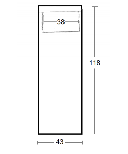 TORINO ΥΦΑΣΜΑ ΕΚΡΟΥ ΜΕ ΜΑΞΙΛΑΡΙ ΓΙΑ ΣΕΖΛΟΝΓΚ 118X43εκ.