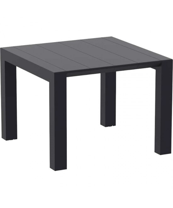VEGAS BLACK 100X100/140Χ75εκ. ΕΠΕΚΤ.ΤΡΑΠΕΖΙ ΠΟΛ/ΝΙΟΥ
