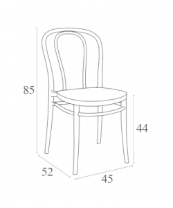 VICTOR WHITE(Σ14)ΚΑΡΕΚΛΑ ΠΟΛ/ΝΙΟΥ 45Χ52Χ85εκ.
