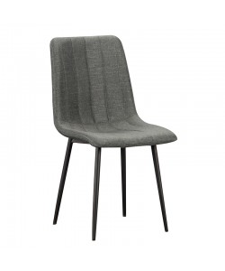 Καρέκλα Τραπεζαρίας Μεταλλική 4τμχ Dora Grey Ύφασμα 45x53x48-86εκ.