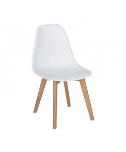Καρέκλα Τραπεζαρίας Ξύλινη 4τμχ Loft Plus Λευκό PP 46x46x41-81εκ.