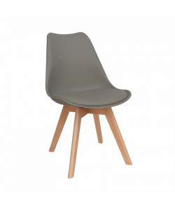 Καρέκλα Τραπεζαρίας Ξύλινη 4τμχ Logan Plus Γκρί PP 49x54x46-80εκ.