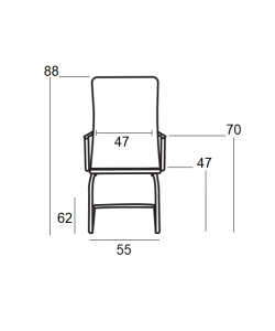 Πολυθρόνα Αναμονής 2τμχ A8250 Μαύρο Ρu 55X62X47-88εκ.