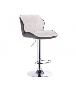 Σκαμπό Μπάρ 2τμχ Bar86 Margo Μαύρο Λευκό Pu 41x51x108εκ.