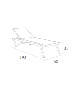 PACIFIC ΞΑΠΛΩΣΤΡΑ WHITE/TAUPE ΠΟΛ/ΝΙΟΥ 193X68X35εκ.