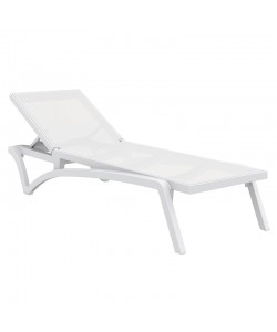 PACIFIC ΞΑΠΛΩΣΤΡΑ WHITE/WHITE ΠΟΛ/ΝΙΟΥ 193X68X35εκ.