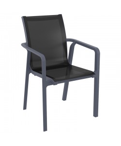 PACIFIC ΠΟΛΥΘΡΟΝΑ DARK GREY/BLACK ΠΟΛ/ΝΙΟΥ 57X62X90εκ.