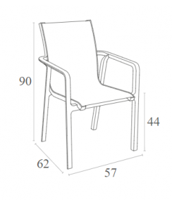 PACIFIC ΠΟΛΥΘΡΟΝΑ TAUPE/TAUPE ΠΟΛ/ΝΙΟΥ 57X62X90εκ.