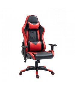 A6190 ΜΑΥΡΟ/ΚΟΚΚΙΝΟ ΠΟΛΥΘΡΟΝΑ GAMING 68Χ72X44-117/53-127εκ.