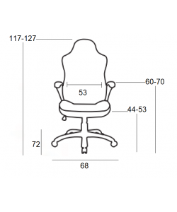 A6190 ΜΑΥΡΟ/ΚΟΚΚΙΝΟ ΠΟΛΥΘΡΟΝΑ GAMING 68Χ72X44-117/53-127εκ.