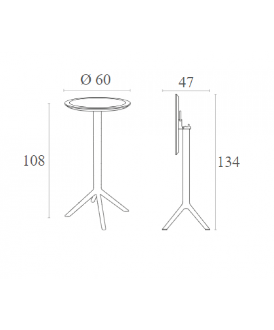 SKY OLIVE GREEN BAR Φ60Χ108εκ.ΠΤΥΣ/ΝΟ ΤΡΑΠ. ΠΟΛ/ΝΙΟΥ