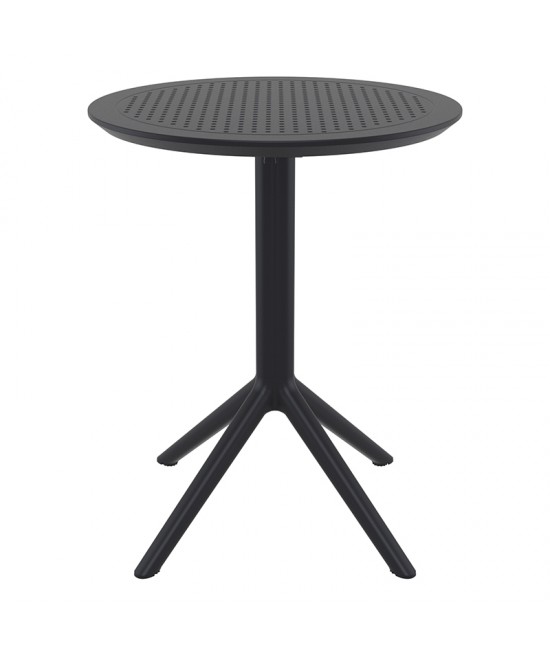 SKY BLACK Φ60X74εκ. ΤΡΑΠΕΖΙ ΠΤΥΣ/ΝΟ ΠΟΛ/ΝΙΟΥ