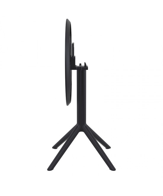 SKY BLACK Φ60X74εκ. ΤΡΑΠΕΖΙ ΠΤΥΣ/ΝΟ ΠΟΛ/ΝΙΟΥ