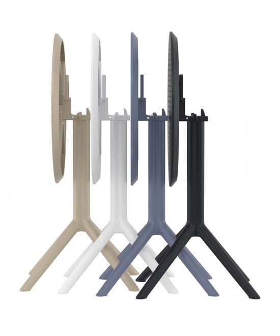 SKY BLACK Φ60X74εκ. ΤΡΑΠΕΖΙ ΠΤΥΣ/ΝΟ ΠΟΛ/ΝΙΟΥ