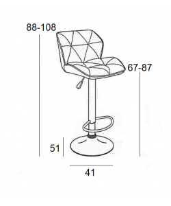 BAR86 MARGO ΣΚΑΜΠΟ ΓΚΡΙ PU(Σ2)ME ΑΜΟΡΤΙΣΕΡ 41Χ51Χ108εκ.