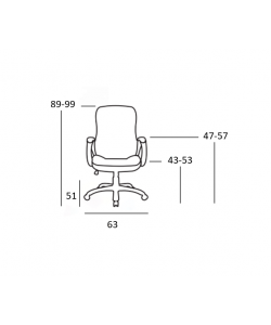 A900 ΜΑΥΡΟ MESH ΠΟΛΥΘΡΟΝΑ ΓΡΑΦΕΙΟΥ 63Χ51Χ43-89/53-99εκ.