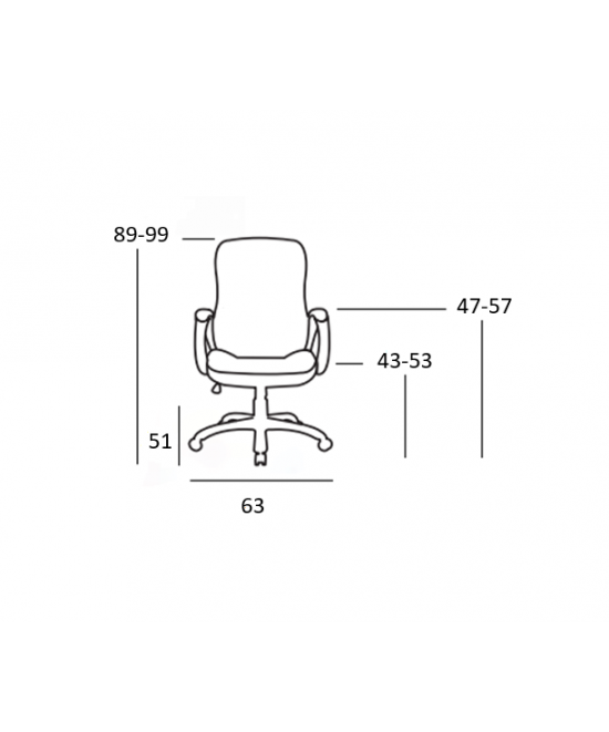 A900 ΜΑΥΡΟ MESH ΠΟΛΥΘΡΟΝΑ ΓΡΑΦΕΙΟΥ 63Χ51Χ43-89/53-99εκ.