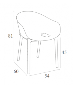 SKY PRO WHITE ΠΟΛΥΘΡΟΝΑ ΠΟΛ/ΝΙΟΥ 54X60X81εκ.