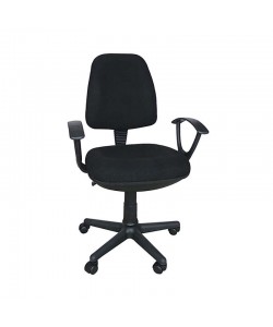 BS750 ΜΑΥΡΟ ΥΦΑΣΜΑ ΠΟΛΥΘΡΟΝΑ ΓΡΑΦΕΙΟΥ 64X56X41-90/51-98εκ.