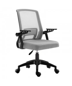 A1180B ΜΑΥΡΟ/ΓΚΡΙ MESH ΠΟΛ/ΝΑ ΓΡΑΦΕΙΟΥ 59Χ57Χ44-90/52-97εκ.