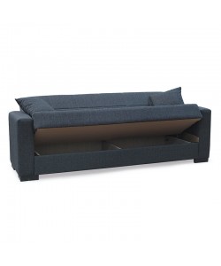 ROVER DARK GREY ΥΦΑΣΜΑ 3ΘΕΣΙΟΣ ΚΑΝΑΠΕΣ/ΚΡΕΒΑΤΙ ΜΕ ΑΠΟΘ.ΧΩΡΟ 210X80X75εκ.