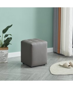 CUBE GREY PU ΣΚΑΜΠΟ 35X35X42εκ.