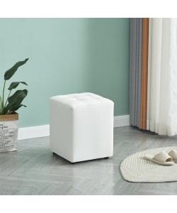 CUBE WHITE PU ΣΚΑΜΠΟ 35X35X42εκ.