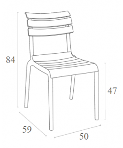 HELEN WHITE ΚΑΡΕΚΛΑ ΠΟΛ/ΝΙΟΥ 50X59X84εκ.