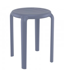 TOM 45εκ. ΣΚΑΜΠΟ DARK GREY ΠΟΛ/ΝΙΟΥ 34X34X45εκ.