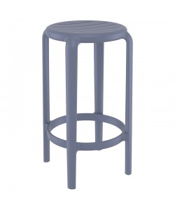 TOM 65εκ. ΣΚΑΜΠΟ DARK GREY ΠΟΛ/ΝΙΟΥ 36X36X65εκ.