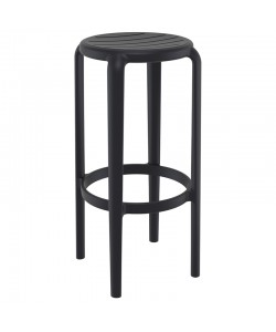 TOM 75εκ. ΣΚΑΜΠΟ BLACK ΠΟΛ/ΝΙΟΥ 36X36X75εκ.