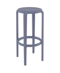 TOM 75εκ. ΣΚΑΜΠΟ DARK GREY ΠΟΛ/ΝΙΟΥ 36X36X75εκ.