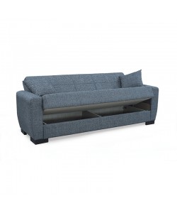 ANIMA GREY ΥΦΑΣΜΑ 3ΘΕΣΙΟΣ ΚΑΝΑΠΕΣ/ΚΡΕΒΑΤΙ ΜΕ ΑΠΟΘ.ΧΩΡΟ 210X80X75εκ.